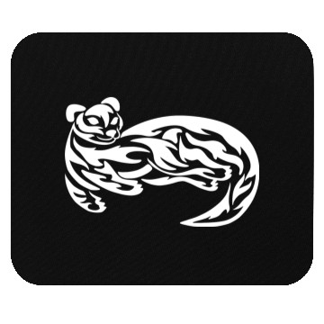 Discover Tribal Otter Tattoo green Mouse Pads