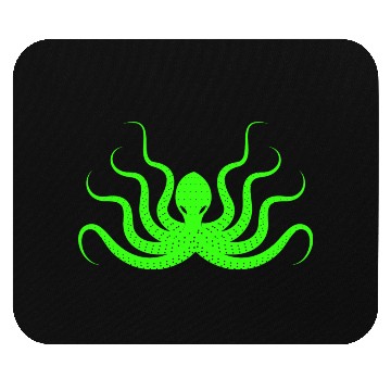 Discover Menace Octopus Neon Green Mouse Pads