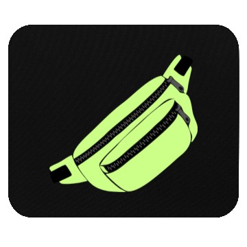 Discover Lime Green Fanny Pack Illustration Mouse Pads