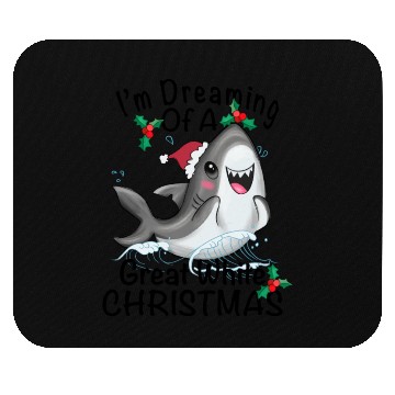 Discover Great White Christmas Mouse Pads