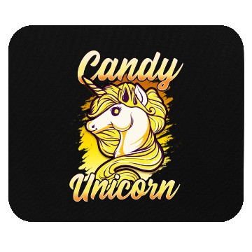 Discover Candy Corn Unicorn Halloween Funny Candy Unicorn Mouse Pads