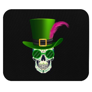 Discover Sugar Skull Saint Patricks Day Of Dead Mouse Pads