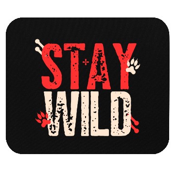 Discover Red Cream Bold Stay Wild Mouse Pads