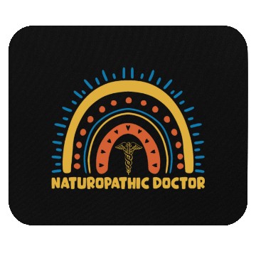 Discover Cute Naturopathic Doctor Boho Rainbow Mouse Pads