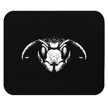 Discover The face of the wasp Mouse Pads