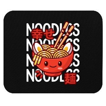 Discover Kawaii Ramen Noodle Bowl Noodles Red Mouse Pads