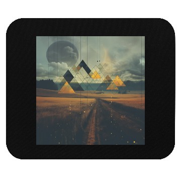 Discover Geometric Abstract Landscape [Surreal Aesthetic] Mouse Pads