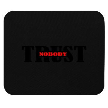 Discover Text Trust no one logo Mouse Pads