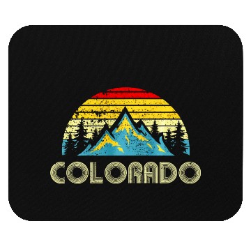 Discover Colorado Vintage Mountains Nature Hiking Mouse Pads