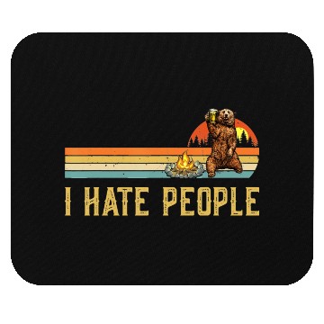 Discover I Hate People Bear Camp Mouse Pads