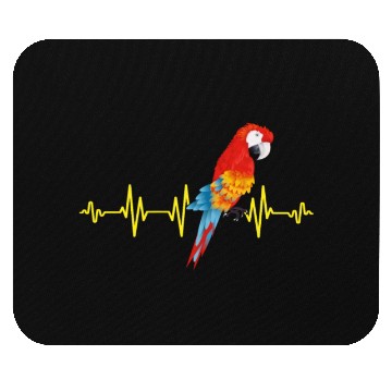 Discover Macaw Heart Beat Parrot lover Macaws Parrots Mouse Pads