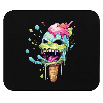 Discover Psycho ice cream smiling color splash Mouse Pads