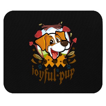 Discover joyful pup Mouse Pads