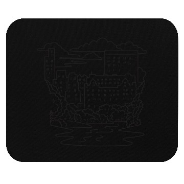 Discover Central Park and Midtown Manhattan Mono Line Art Mouse Pads