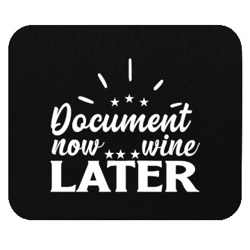 Discover Document Now Wine Later Medical Coder Mouse Pads