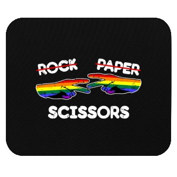 Discover Rock Paper Scissors Funny Lesbian Pride LGBT Fun Mouse Pads