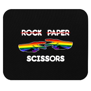 Discover Rock Paper Scissors Funny Lesbian Pride LGBT Cute Mouse Pads
