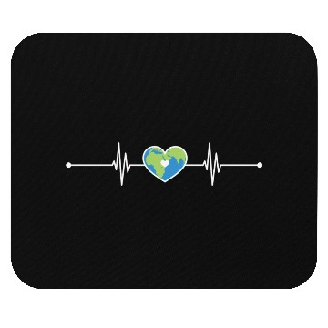 Discover Heart Beat Earth Mouse Pads