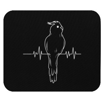 Discover Cockatiel Heart Beat Parakeet Bird owners Mouse Pads