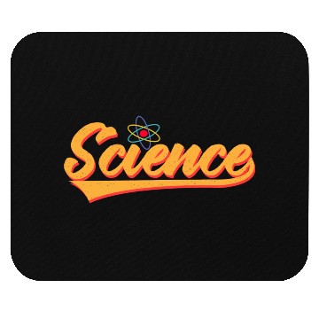 Discover Science Script Typography White Mouse Pads