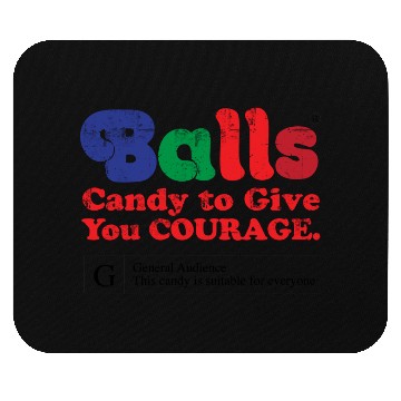Discover Vintage Balls Candy To Give You Courage Mouse Pads