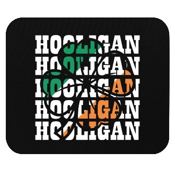 Discover Hooligan Irish Flag Clover Leaf Mouse Pads