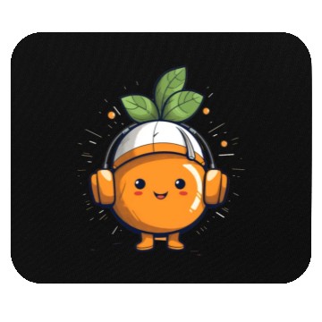 Discover Orange Fruit Fruitarian Funny Cute Party Music Mouse Pads