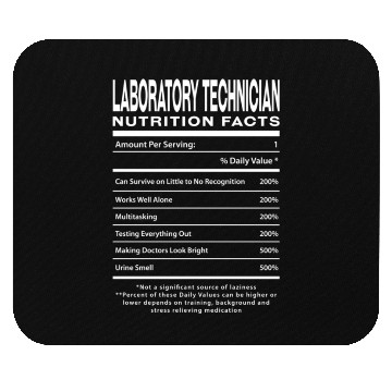 Discover Laboratory Techian Nutrition Facts Humor Mouse Pads