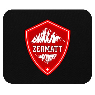 Discover Zermatt Switzerland Flag Mountains Mouse Pads