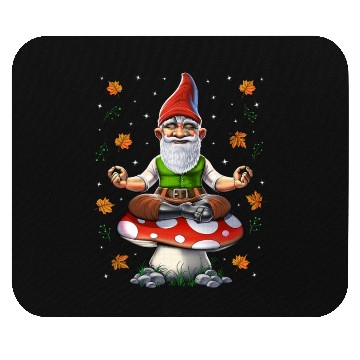 Discover Gnome Mushroom Meditation Mouse Pads