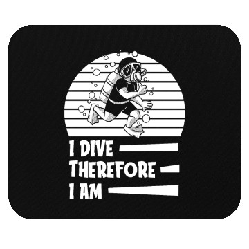 Discover Diving Diver Funny Commercial Diving Mouse Pads