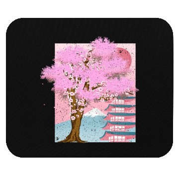 Discover Japan aesthetics sakura tree gift cherry blossom Mouse Pads