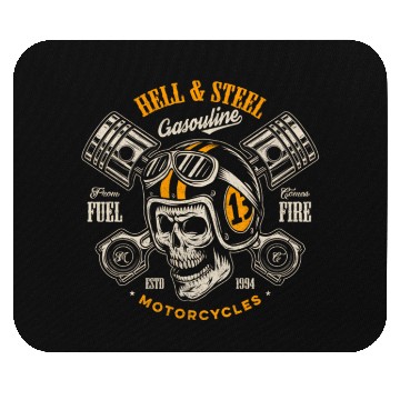 Discover Hell And Steel Biker ull Motorcycle Men'S Mouse Pads