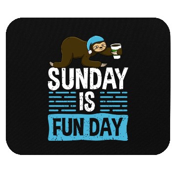 Discover Sunday Is Fun Day Sloth Mouse Pads