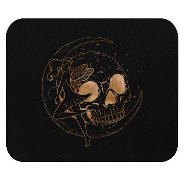 Discover Fairy Mouse Pads, Fairycore Skull Skeleton And Moon
