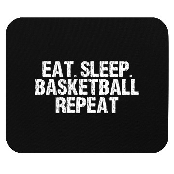 Discover Eat sleep Basketball repeat retro hippie Mouse Pads
