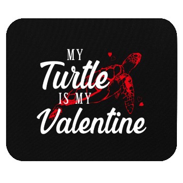 Discover Sea Turtle Tortoise Valentines Day Mouse Pads