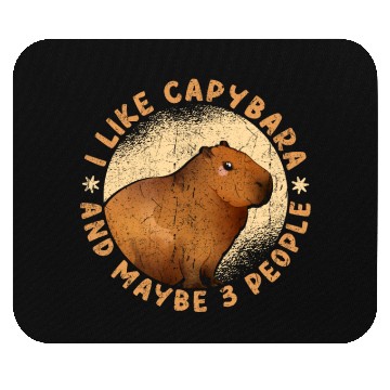 Discover I Like Capybaras And Maybe 3 People Funny Capybara Mouse Pads