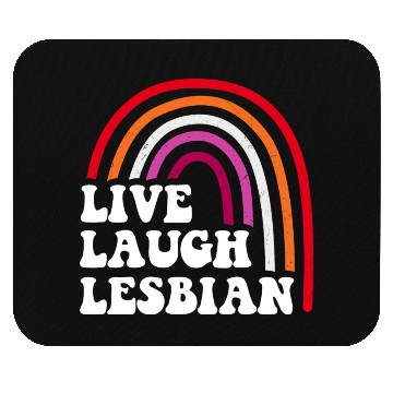 Discover Live Laugh Lesbian Rainbow Mouse Pads