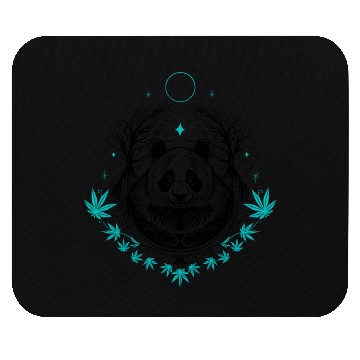 Discover Panda tattoo with bamboo Mouse Pads