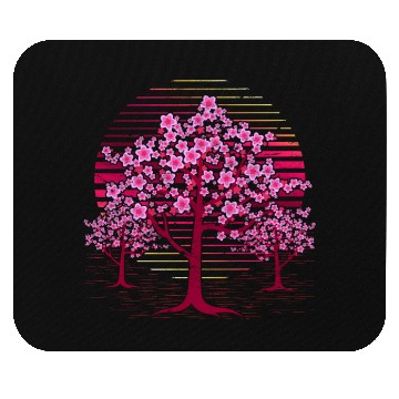 Discover Japanese sakura tree gift retro cherry blossoms Mouse Pads