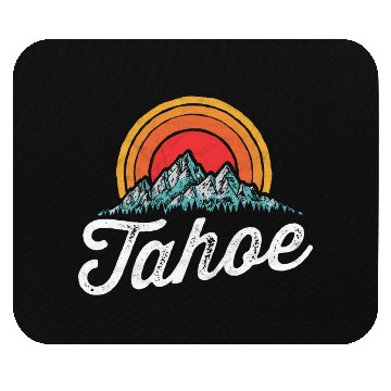 Discover Lake Tahoe Mountain 80s Mouse Pads