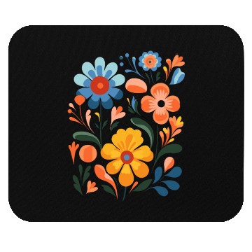 Discover Nature's Nouveau Mouse Pads - Abstract Flower Print -