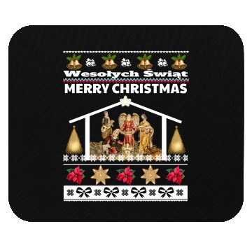 Discover Polish Wesolych Swiat Nativity Scene Jesus Born Mouse Pads
