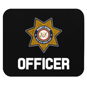 Discover Security Officer Enforcement Badge Police Guards U Mouse Pads