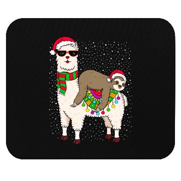 Discover Sloth Riding Llama Sloth Mouse Pads