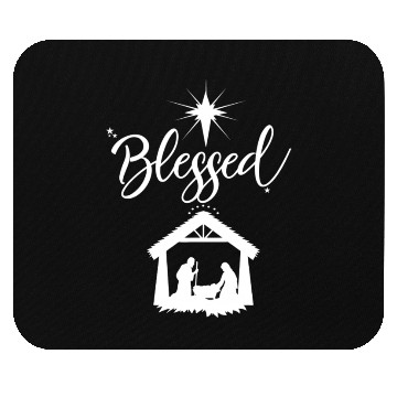 Discover Christian Blessed Jesus Nativity Scene Faith Mouse Pads