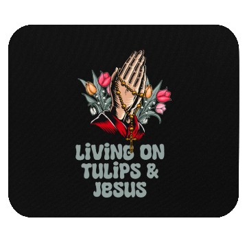 Discover Tulip Gardening Jesus Mouse Pads