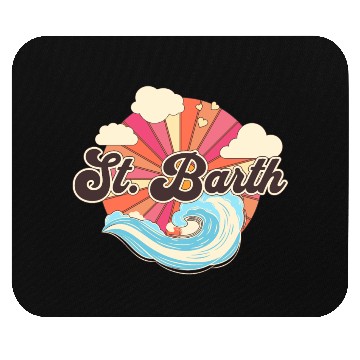 Discover Saint Barthelemy Retro 80s Beach Mouse Pads