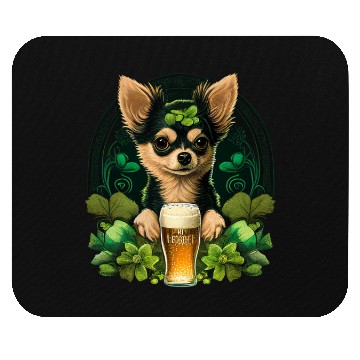 Discover Chihuahua | St. Saint Patricks Day Beer Shamrock Mouse Pads